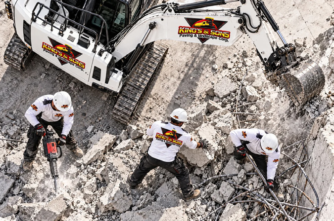 Kinos & Sons demolition crew at work