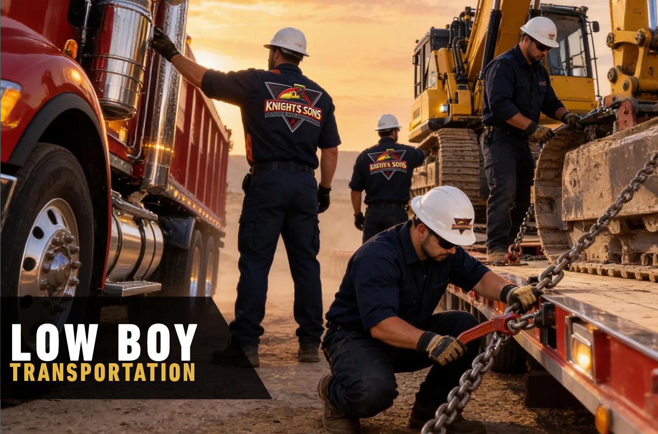 Low Boy transportation — Kino’s & Sons